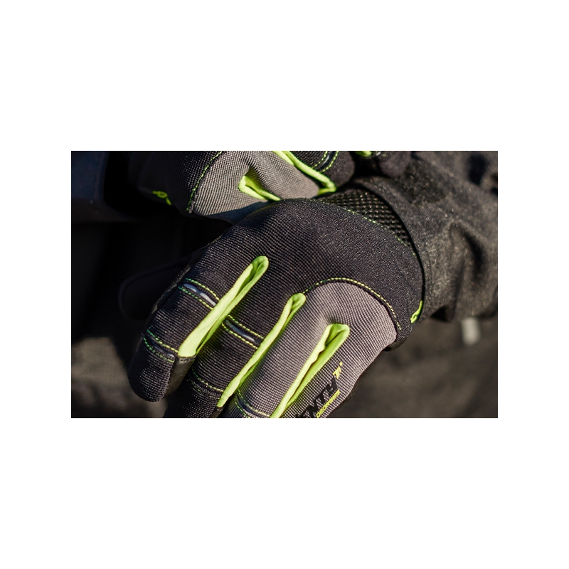 Mănuși pentru motociclete SEVENTY DEGREES SD-C48 negru-galben-fluo