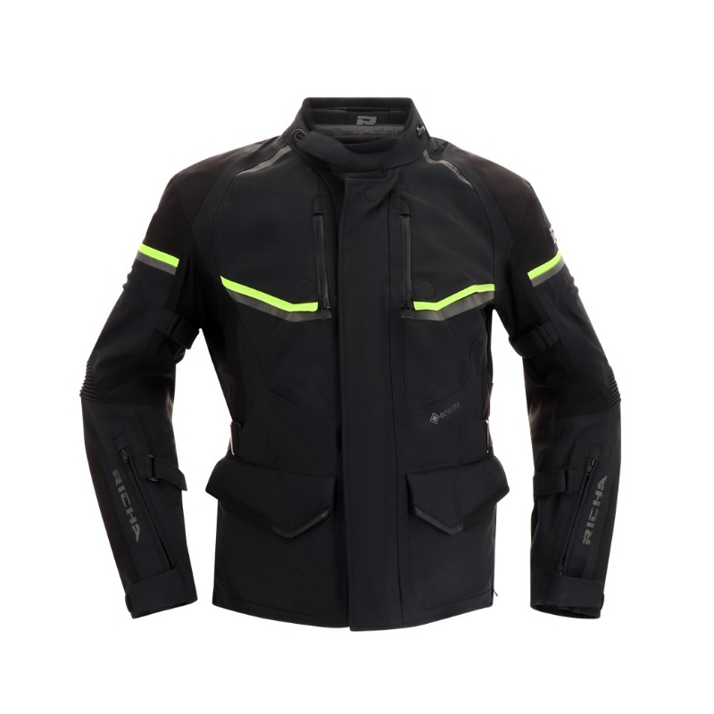 Jachetă pentru motociclete RICHA Atlantic 2 Gore-Tex negru-galben-fluo lichidare