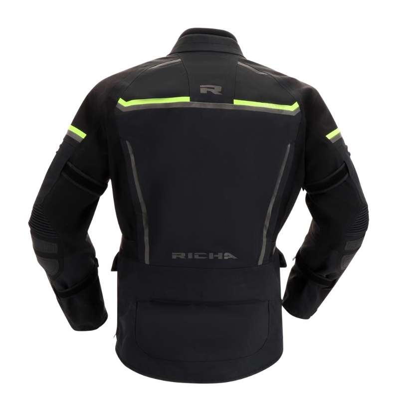 Jachetă pentru motociclete RICHA Atlantic 2 Gore-Tex negru-galben-fluo lichidare