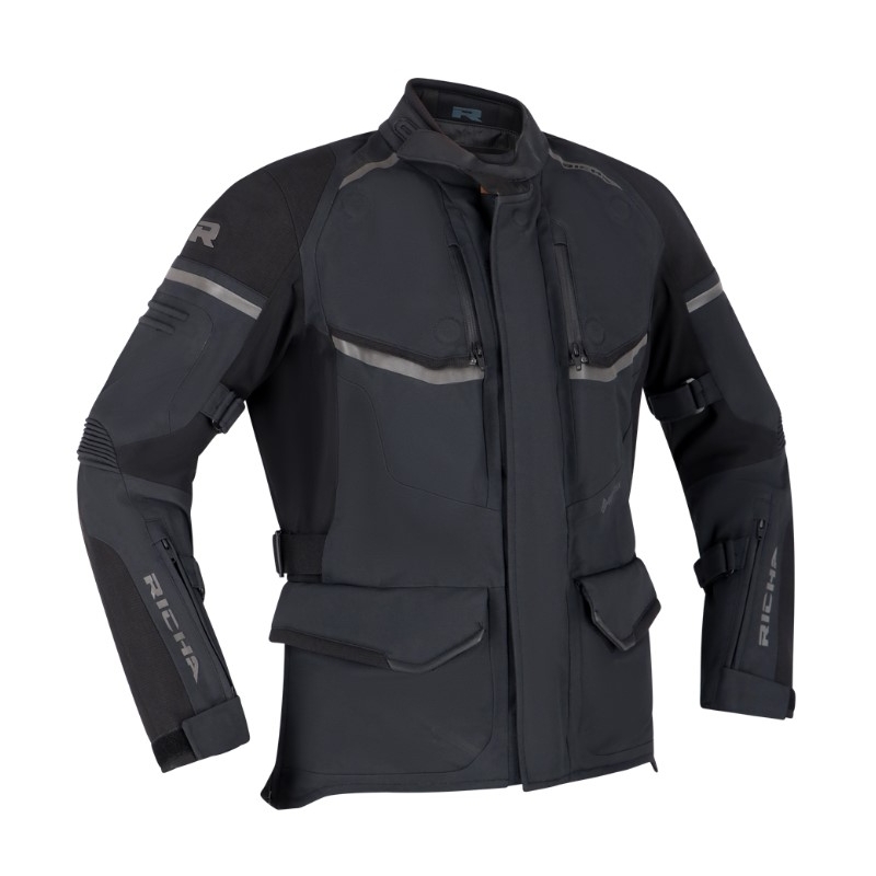 Jachetă de motocicletă RICHA Atlantic 2 Gore-Tex negru pentru femei RICHA Atlantic 2 Gore-Tex negru lichidare