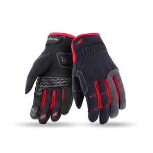Mănuși pentru motociclete SEVENTY DEGREES SD-C48 negru și roșu