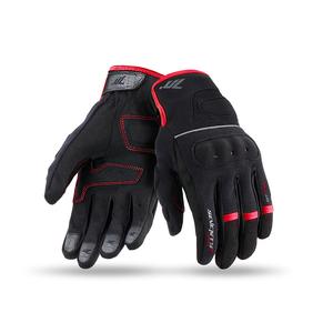 Mănuși pentru motociclete SEVENTY DEGREES SD-C54 negru-roșu