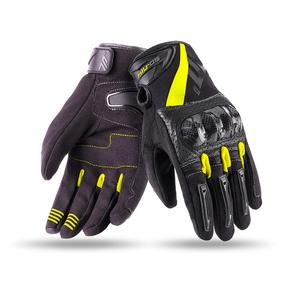 Mănuși pentru motociclete SEVENTY DEGREES SD-N14 negru-galben-fluo