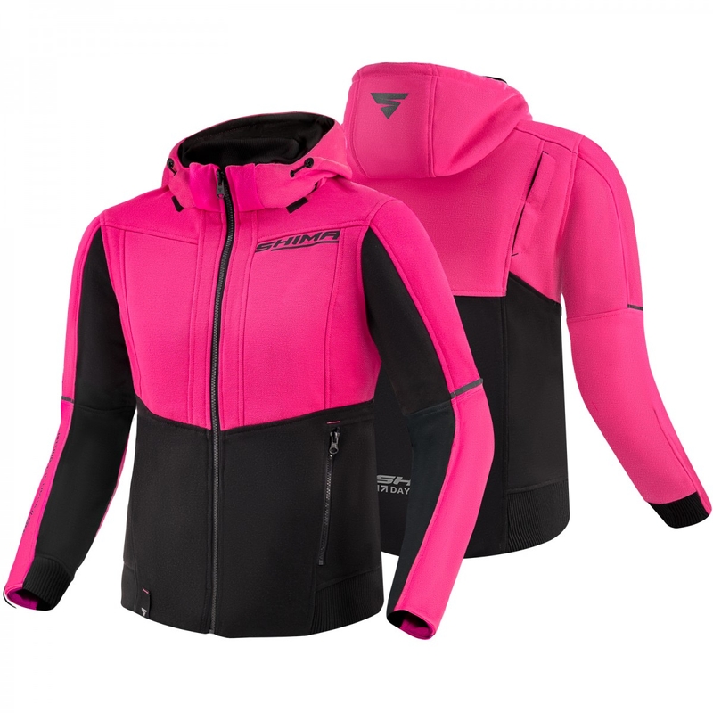 Hanorac motociclist pentru femei Shima Daybreaker negru-roz