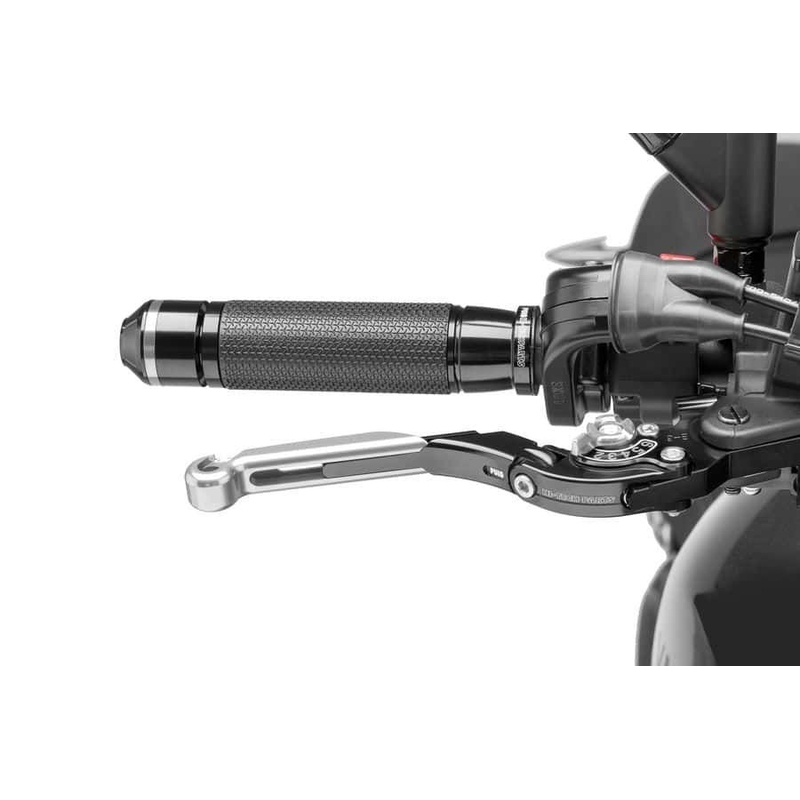 Maneta de frana fara adaptor PUIG extendable folding silver/silver
