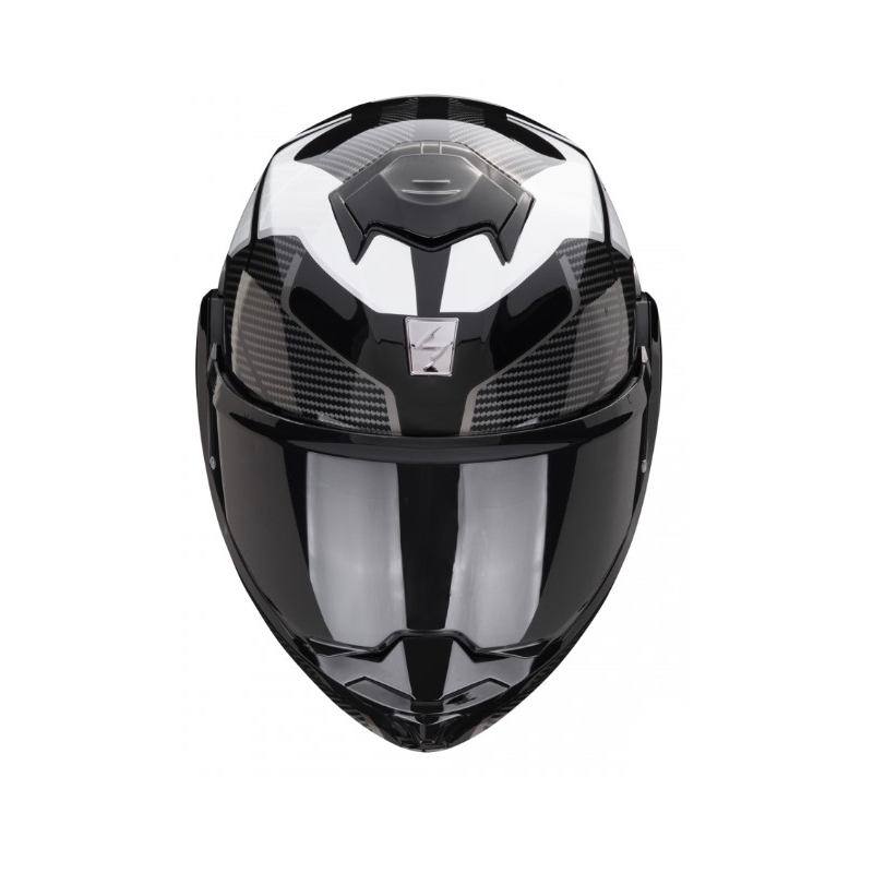 Casca rabatabilă Scorpion EXO-TECH EVO ANIMO negru-alb vânzare lichidare