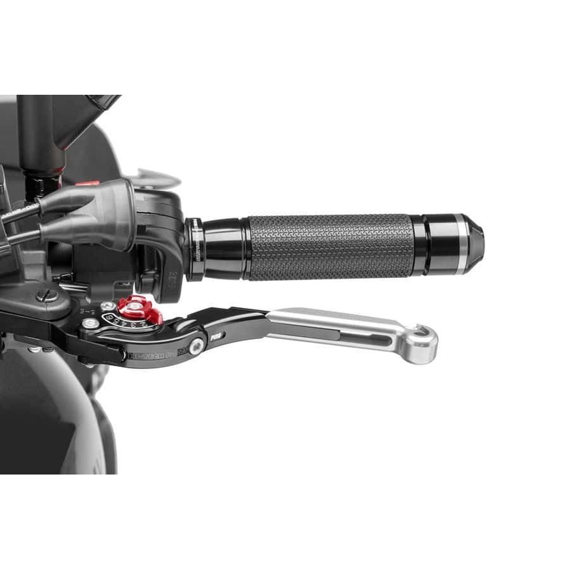 Maneta de ambreiaj fara adaptor PUIG extendable folding silver/red