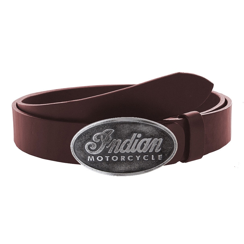 Curea moto din piele cu cataramă Indian Motorcycle maro
