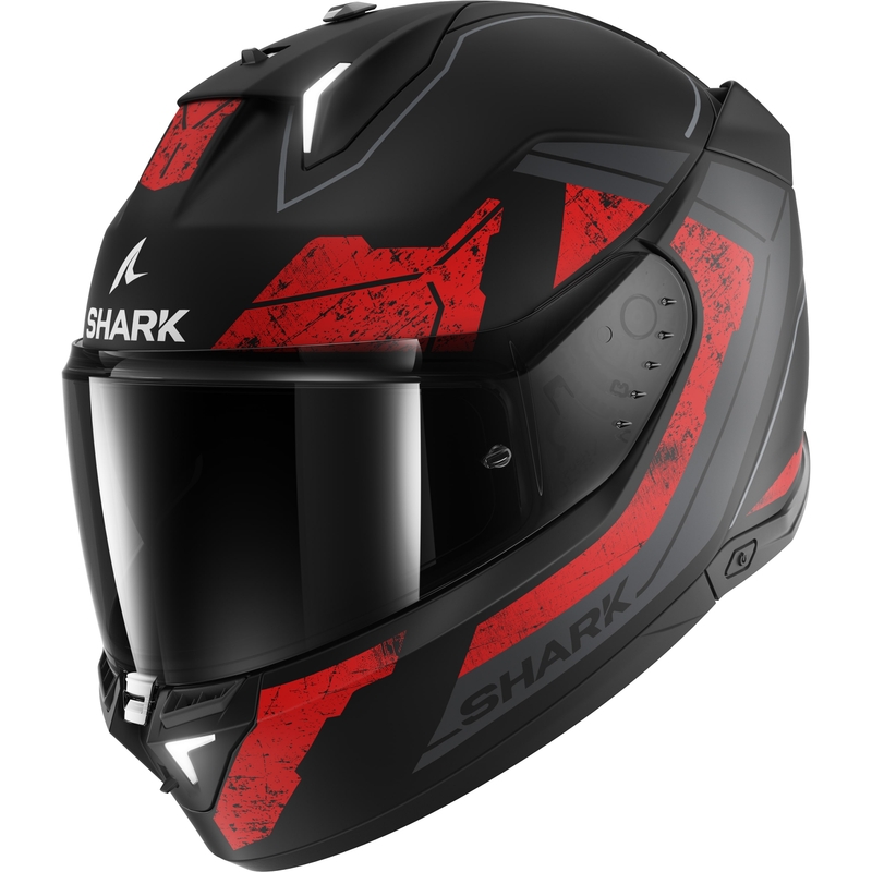 Cască integrală pentru motociclete SHARK Skwal i3 Rhad negru-gri-roșu mat
