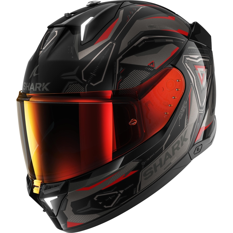 Cască integrală pentru motociclete SHARK Skwal i3 Linik negru-gri-roșu