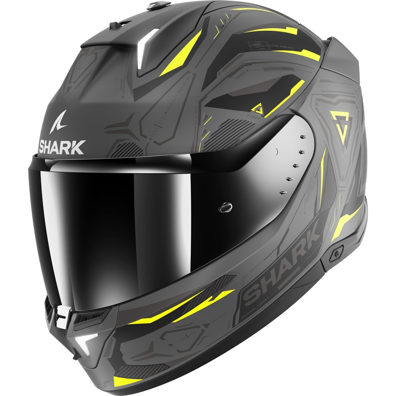 Cască integrală pentru motociclete SHARK Skwal i3 Linik gri-galben mată