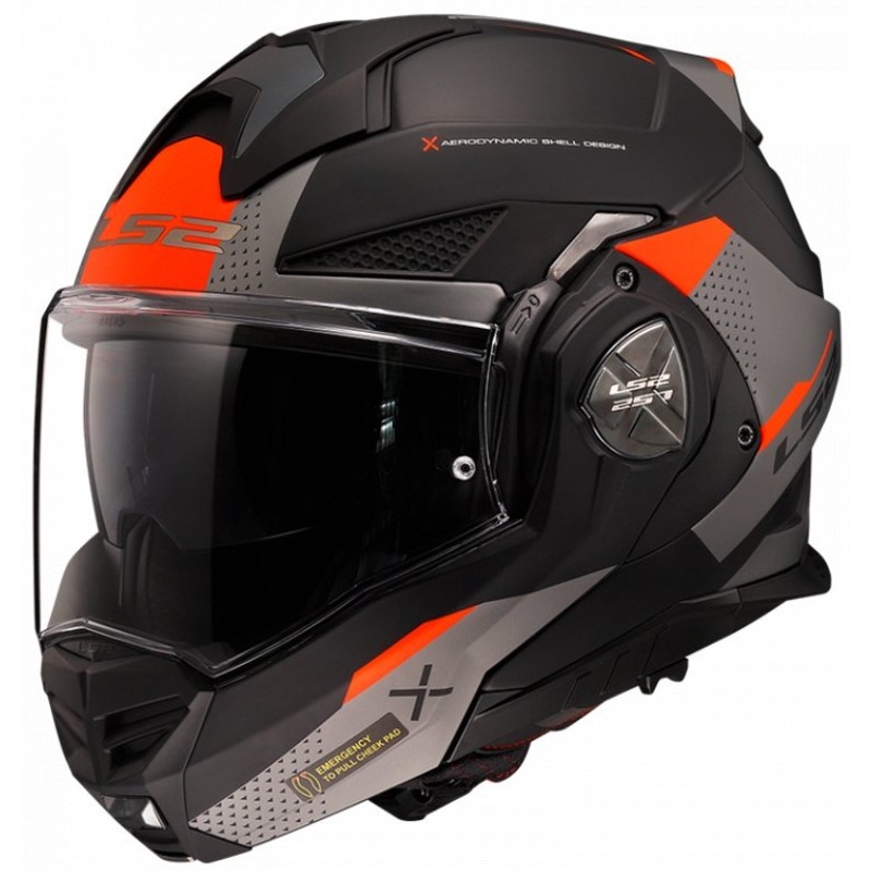 Cască de motocicletă pliabilă LS2 FF901 Advant X Oblivion negru-roșu-titan