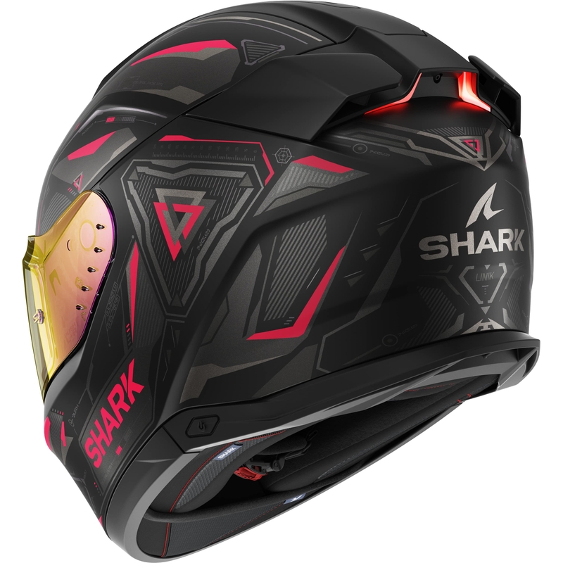 Cască integrală pentru motociclete SHARK Skwal i3 Linik negru-gri-roz