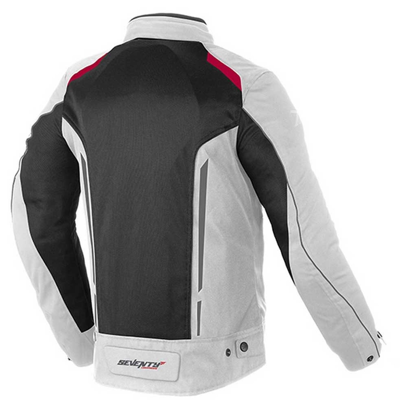 Geacă de motocicletă SEVENTY DEGREES SD-JT32 negru-gri-roșu