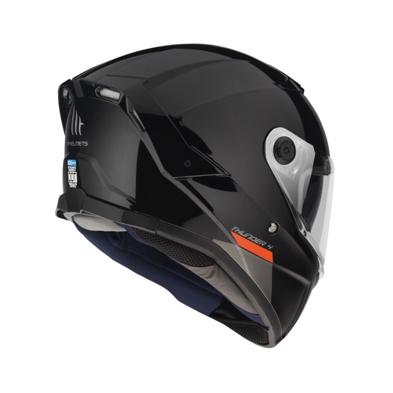 Casca moto integrala MT FF118SV Thunder 4 SV neagra lucioasa