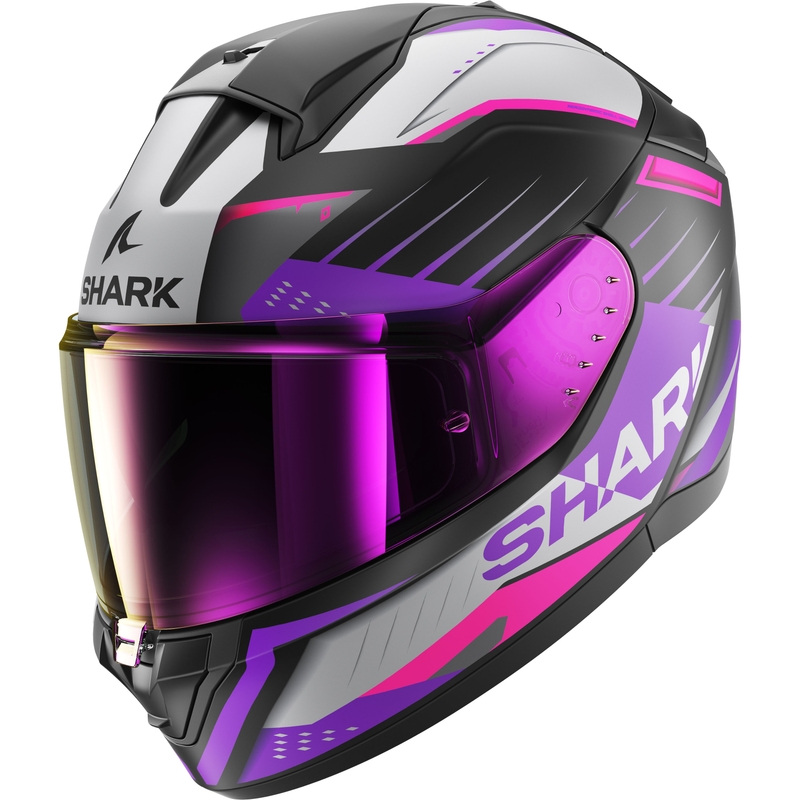 Cască de protecție integrală pentru motociclete SHARK RIDILL 2 BERSEK negru-gri-violet-roz