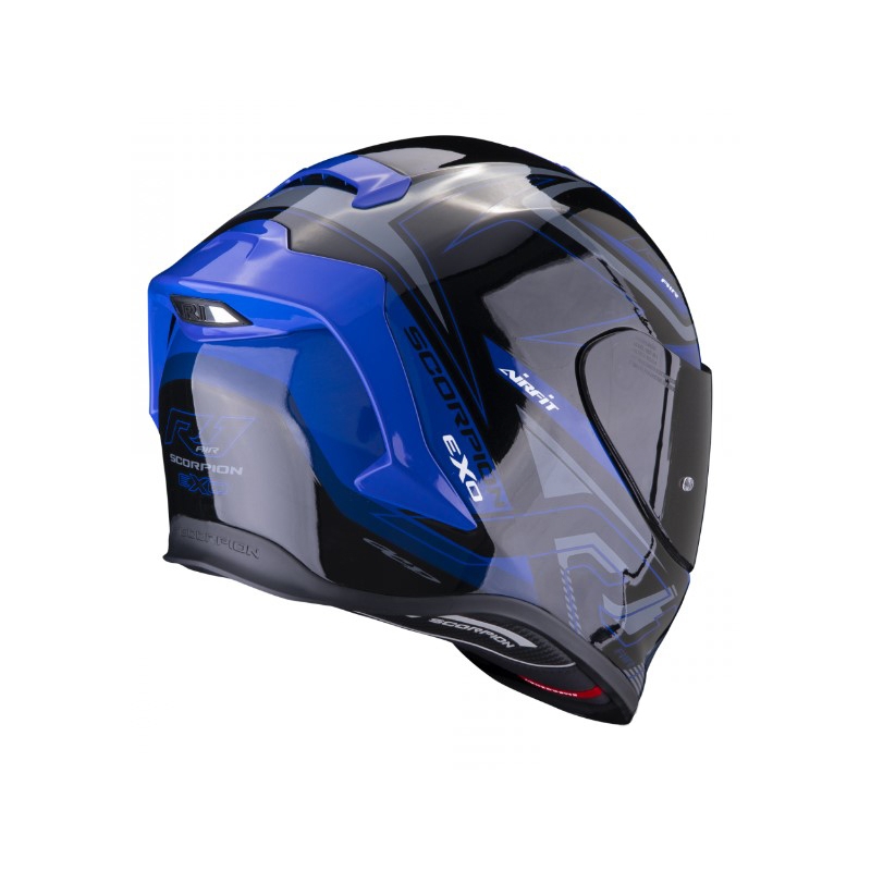 Integrální přilba na motorku Scorpion EXO-R1 EVO Air Gaz metalická černo-modrá