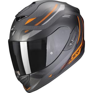 Cască integrală pentru motociclete Scorpion EXO-1400 EVO Carbon Air Kydra negru-portocaliu