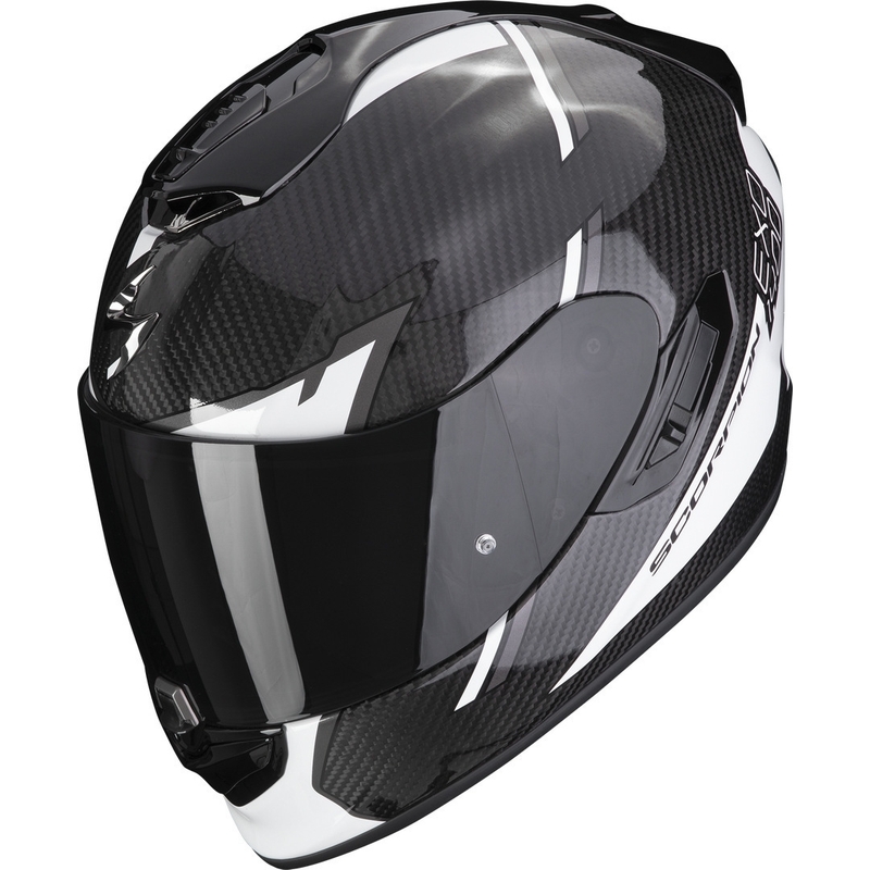 Cască integrală Scorpion EXO-1400 EVO Carbon Air Kendal negru și alb Scorpion EXO-1400 EVO Carbon Air Kendal