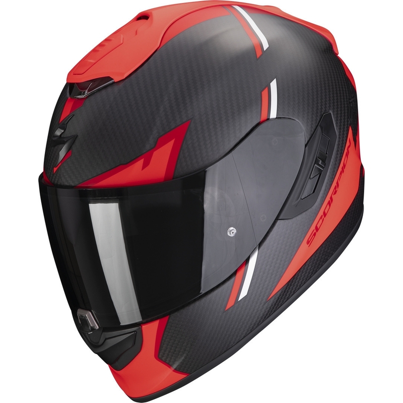 Cască integrală Scorpion EXO-1400 EVO Carbon Air Kendal negru-roșu