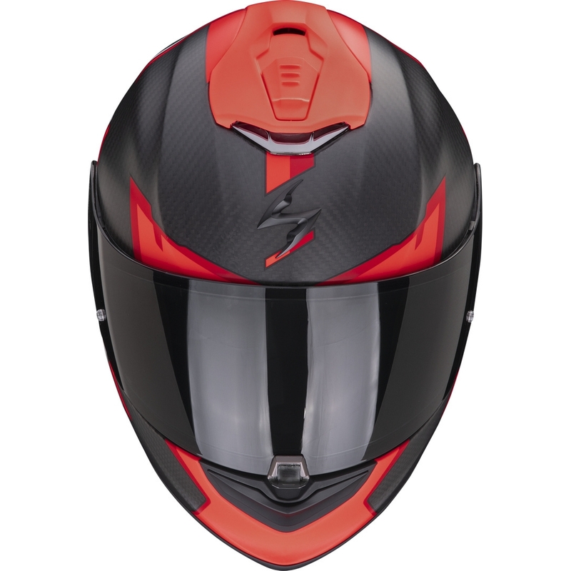 Cască integrală Scorpion EXO-1400 EVO Carbon Air Kendal negru-roșu