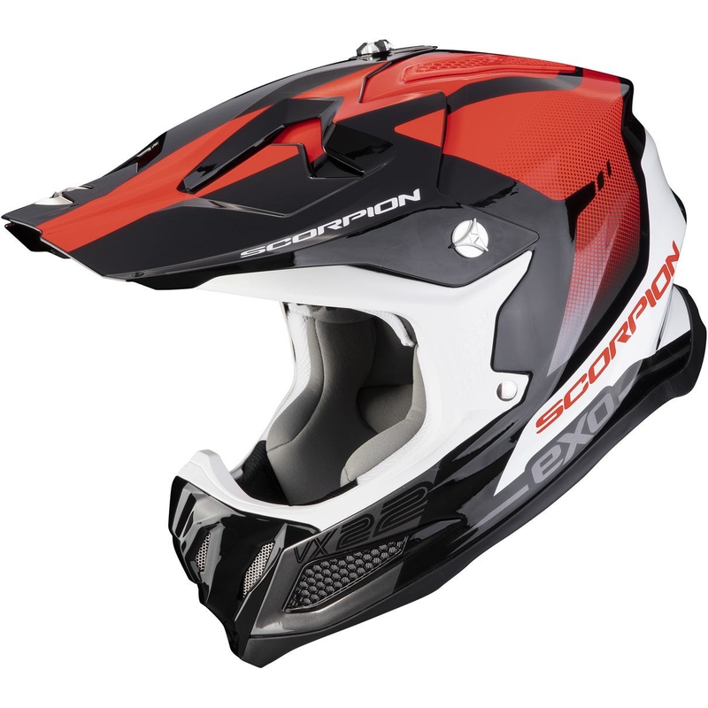 Cască de motocros Scorpion VX-22 Air Attis negru-rou