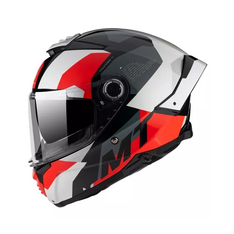 MT FF118SV Thunder 4 SV Thunder 4 SV Fade cască de motociclist integrală roșu-alb-gri-negru