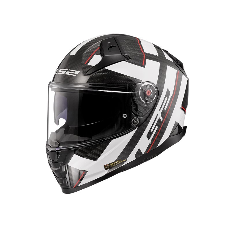 Cască de motociclist LS2 FF811 Vector II C Strong negru și alb integrală LS2 FF811 Vector II C Strong negru și alb
