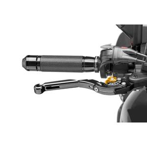 Brake lever without adapter PUIG 19NNO extendable folding black/gold