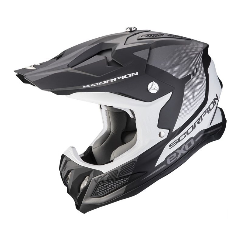 Cască de motocros Scorpion VX-22 Air Attis negru-argintiu