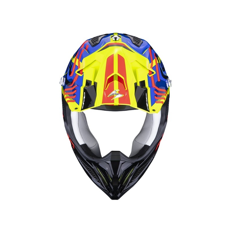 Cască de motocros Scorpion VX-22 Air Neox negru-roșu-albastru-galben-fluo