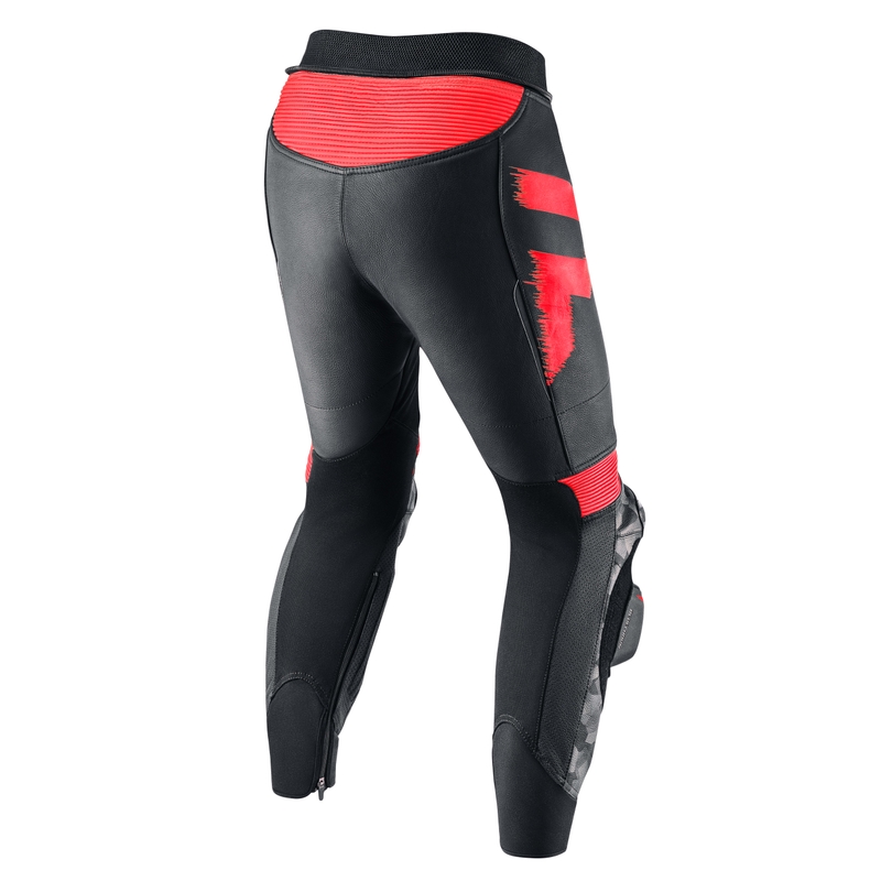 Pantaloni de motocicletă Rebelhorn Rebel 22 Black-Fluo Red lichidare
