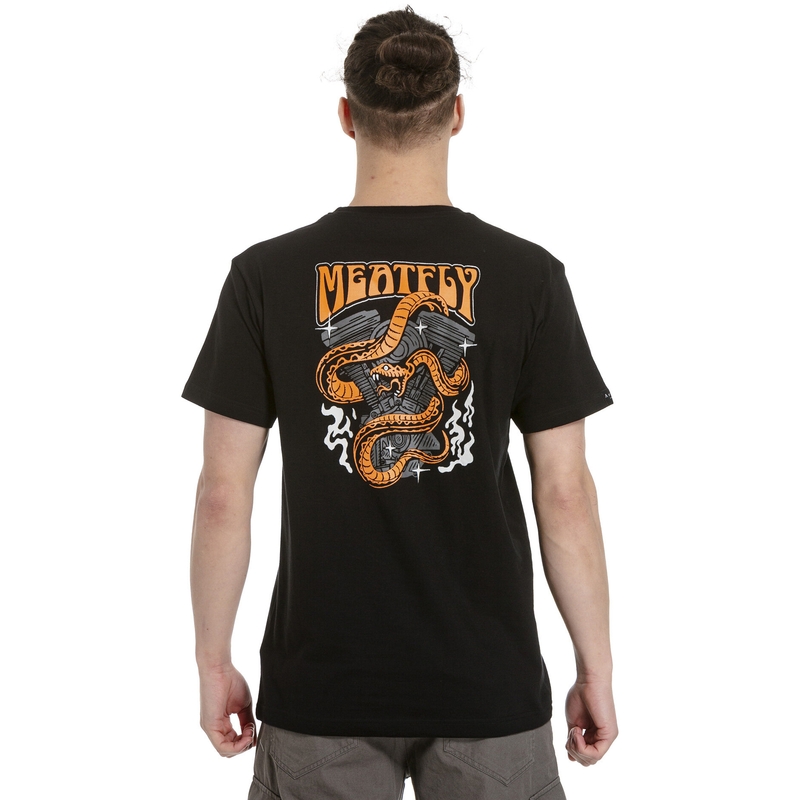 Tricou Meatfly Pistons Înapoi negru
