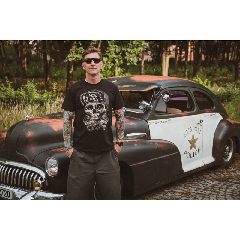 Tricou bărbați Black Heart Garage Built