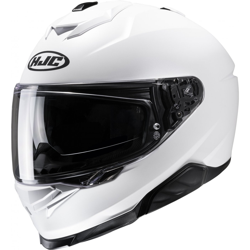 Casca moto integrala HJC i71 Solid Semi Flat alb perlat