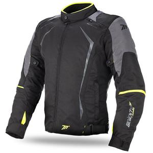 Geacă de motocicletă SEVENTY DEGREES SD-JR47 negru-gri-fluo-galben
