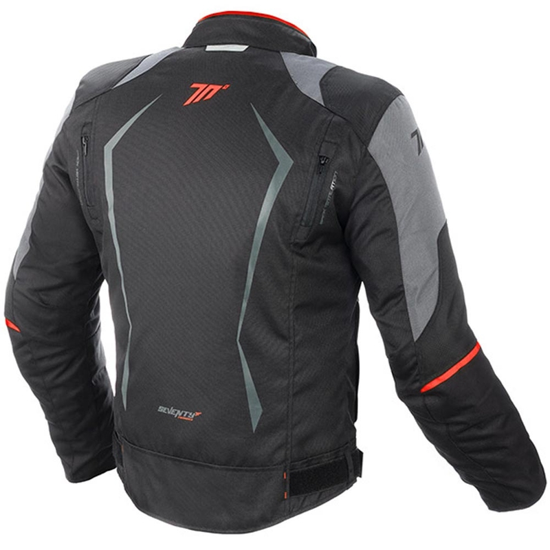 Geacă de motocicletă SEVENTY DEGREES SD-JR47 negru-gri-roșu