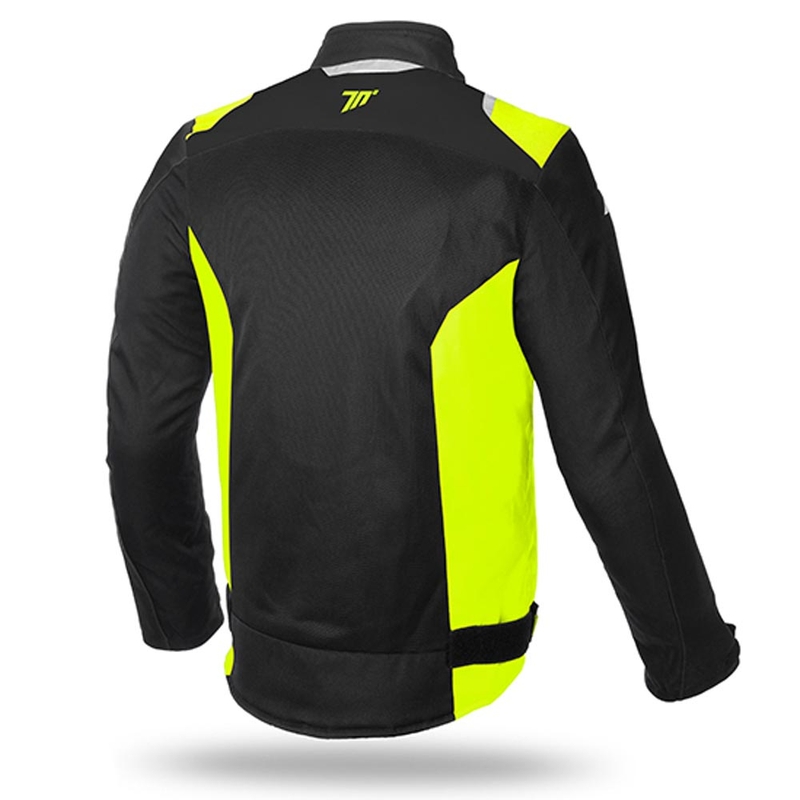 Geacă de motocicletă SEVENTY DEGREES SD-JR48 negru-galben-fluo