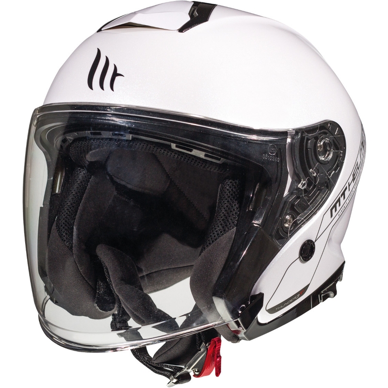 Cască de motocicletă MT Thunder 3 SV Solid White Open Motorcycle Helmet lichidare