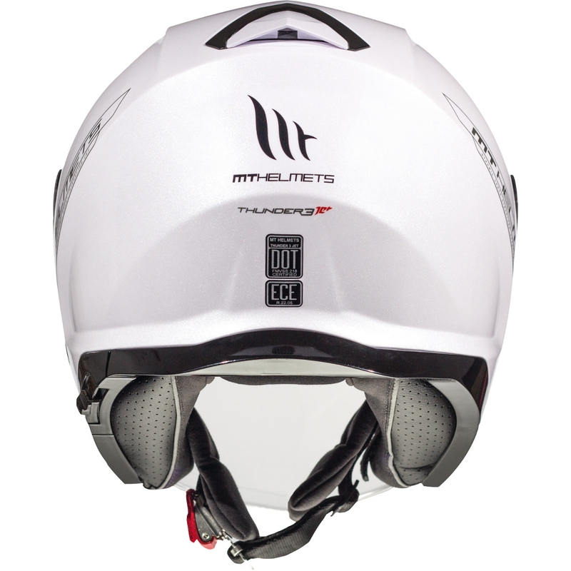 Cască de motocicletă MT Thunder 3 SV Solid White Open Motorcycle Helmet lichidare