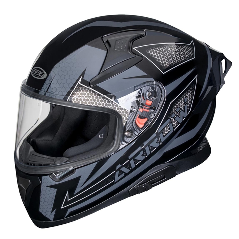 Cască de motocicletă integrală Ozone Arrow negru-cenușiu Ozone Arrow