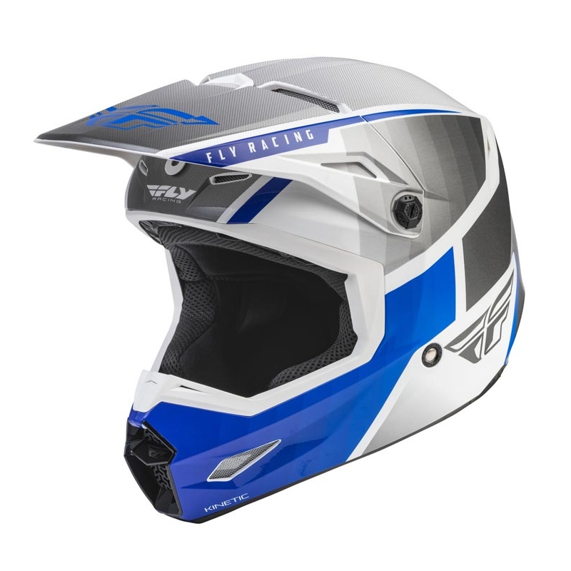 Cască de motocros FLY Racing Kinetic Drift albastru-gri-albastru