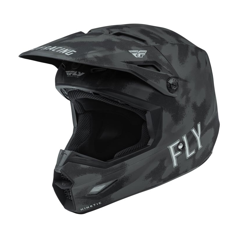 Cască de motocros FLY Racing Kinetic Drift negru-gri-camo