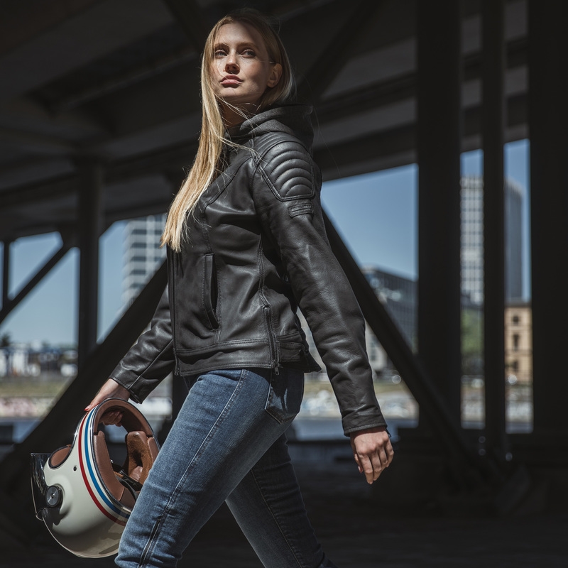 Geacă de motocicletă pentru femei Rebelhorn Impala neagră