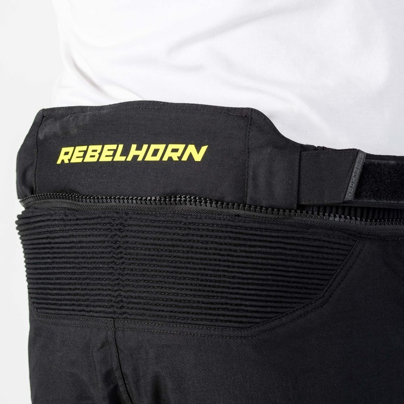 Pantaloni de motocicletă Rebelhorn Patrol gri-negru-galben-fluo Yellow lichidare