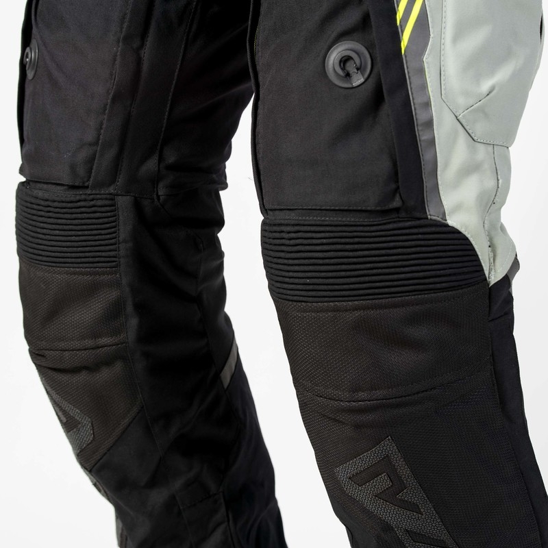 Pantaloni de motocicletă Rebelhorn Patrol gri-negru-galben-fluo Yellow lichidare