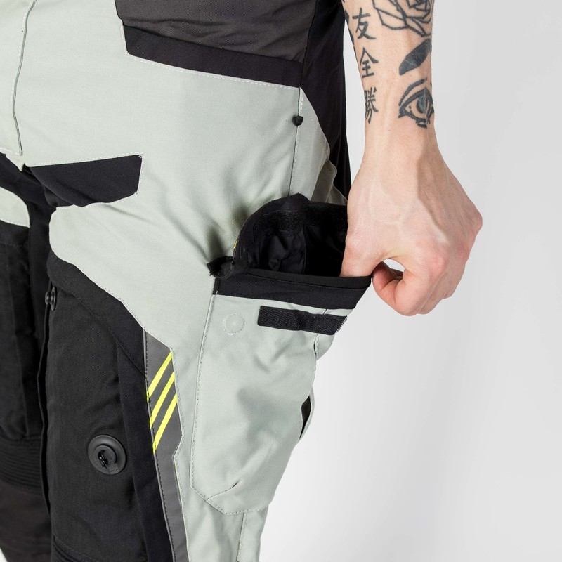 Pantaloni de motocicletă Rebelhorn Patrol gri-negru-galben-fluo Yellow lichidare