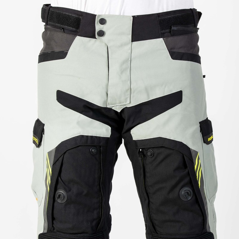 Pantaloni de motocicletă Rebelhorn Patrol gri-negru-galben-fluo Yellow lichidare