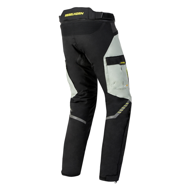 Pantaloni de motocicletă Rebelhorn Patrol gri-negru-galben-fluo Yellow lichidare