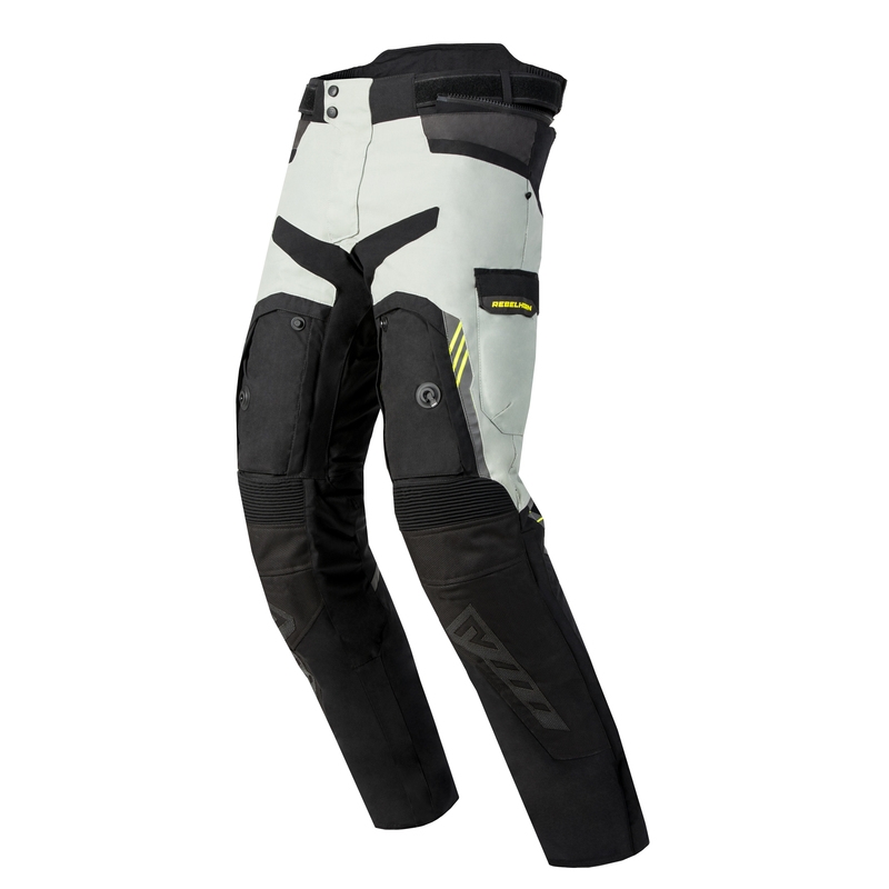 Pantaloni de motocicletă Rebelhorn Patrol gri-negru-galben-fluo Yellow lichidare